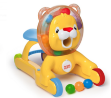 Bright Starts 3-in-1 Step n Ride Lion - lær-at-gå løve med lys og lyd
