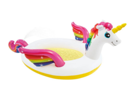 2 stk. Intex badebassin med sprøjtefunktion Unicorn 272x193x104 cm
