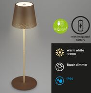 4 stk. briloner udendørs genopladelig 38 cm brun-guld(ubrugt)