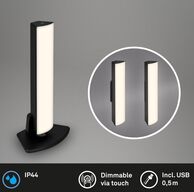 4 stk. briloner led batteridrevet udendørs bordlampe 30 cm sort(ubrugt)