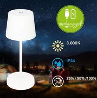 2 stk. briloner udendørs led batteri bordlampe hvid(ubrugt)