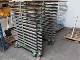 2 pieces racks on wheels for horizontal storage