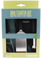 Cozze BBQ sæt m/tang, spartel, børste og handske 4 dele