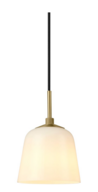HALO DESIGN ROOM 49 Ø15 ANTIK MESSING OG OPAL GLAS PENDEL