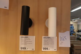 2 stk. Sackit Expo væglampe, hvid & sort
