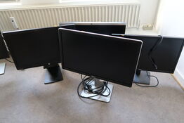 4 stk. computerskærme DELL P2241Hb, HP EliteDisplay E221c m.fl.