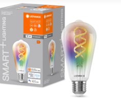 2 stk. LEDVANCE SMART+ WiFi E27 Klar Edison LED Pære 4,8W i RGB+CCT