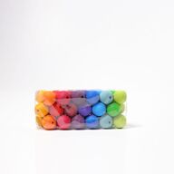 3 pk. 36 store Farvede perler, 3 cm - Grimms