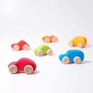 Grimms - Colored Wooden Cars - 6stk