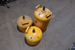 3 stk. tomme gasflasker