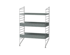 Galvaniseret reol STRING FURNITURE m. 3 hylder