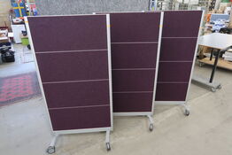 3 pieces. Room dividers/Acoustic walls 80x150cm