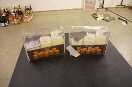 2 pakker vokslys m/timer LED CANDLE 