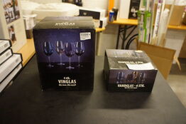 4 stk. Vinglas + 4 stk. Vandglas DACORE 