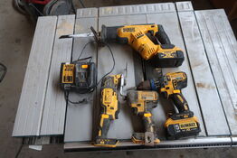 Akkuværktøj 18V DEWALT inkl. lader og 2 batterier (se billeder)