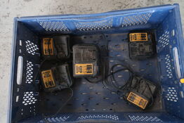 5 stk. DEWALT batteriladere