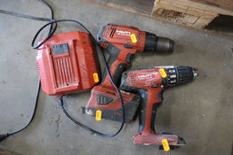 2 stk. akku bore/skruemaskiner HILTI SF 6H-A22, SFC 22-A