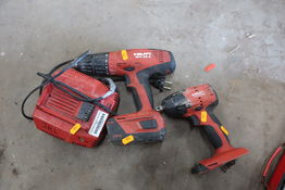 Akku slagnøgle HILTI SIW 6AT-A22, akku bore/skruemaskine HILTI SFH 22-A