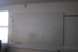 Whiteboard på skinne