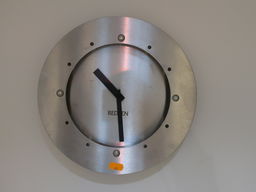 Clock in brushed steel from REDKEN ø28 cm