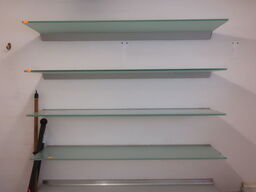 4 1 pcs. strong glass shelves with suspension