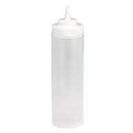 24 stk. Squeeze plast flaske 35,5 cl med låg