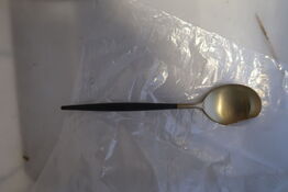 12 stk. Spiseske MYA Black/PVD gold Au Maison