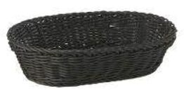 8 stk. Brødkurv plast sort B320 x D230 x H70 mm Oval