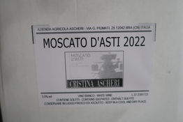 12 flasker italiensk mousserende vin ASCHERI Moscato D'Asti 2022