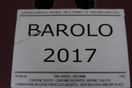 6 flasker italiensk rødvin ASHERI Barolo 2017