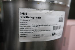 1 fustage Royal Økologisk IPA - 20 liter