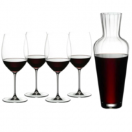 Riedel Glas 5449/0-MOS - 4x Veritas Cabernet / Merlot + Mosel Decanter