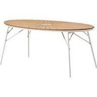 Kerteminde teak - nonwood havebord 180x90 cm, hvidt stel 