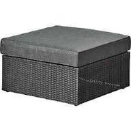 Pisa polyrattan loungebord - Sort 69x69 cm 