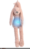 2 stk. Happy Horse kaninen bamse med natlys og beroligende lyde, old pink