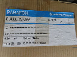 Akustikloftplader PARAFON 1200x600x30 mm - 24 stk.