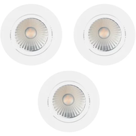 3 stk. nordlux dorado downlight 3 kit hvid m.dæmp(ubrugt)