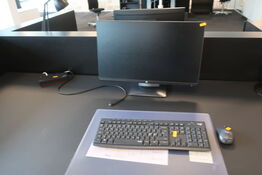 Computerskærm HP Z23n med tastatur og dockingstation m.m.