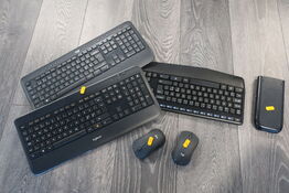 3 stk. tastaturer, 2 stk. mus LOGITECH samt lommeregner TI-84 Plus TEXAS INSTRUMENTS