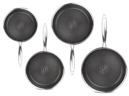 Stort hybrid nonstick pandesæt 24, 26, 28 og 30 cm.