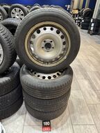 4 stk. Stålfælge 16" med Goodyear 205/60R16 dæk