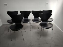 6 stk. spisebordsstole FRITZ HANSEN AJ 3107