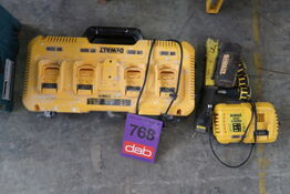 DeWalt DCB104 4-ports hurtiglader + diverse DeWalt 