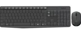 2 pk. Logitech MK235 Wireless Keyboard and Mouse grå