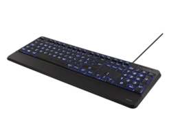 2 stk. Deltaco Full-size big letter keyboard, blue LED backlight