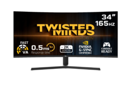 Twisted Minds Curved Gaming Monitor 34’’ WQHD, 165Hz Gaming skærm