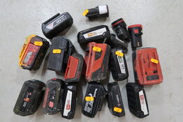 Div. batterier HILTI, MAKITA, BOSCH m.m.