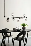 Halo design atom langbordspendel i smoke glas og sort(ubrugt)