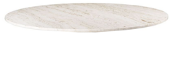 Bordplade til Bordplade GUBI Epic Dining Table Ø: 130 cm - White Travertine 