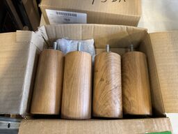 4 stk. Dux sengeben i Oak 12 cm 